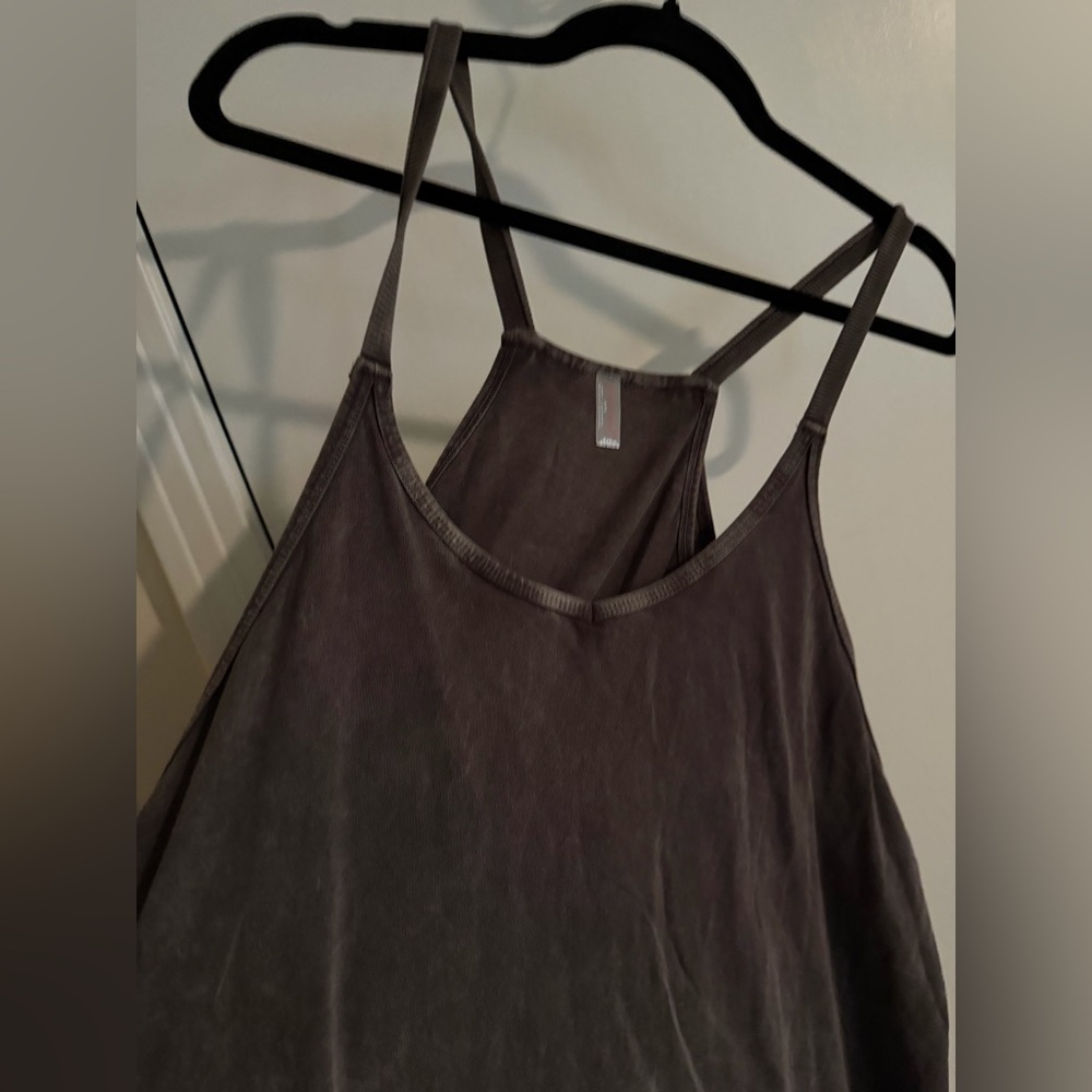 FP Free Movement NWT Womens Strappy Racerback HOTSHOT- Charcoal Gray Xl